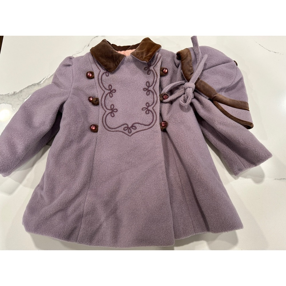 Cute Togs‎ Vintage Lilac Coat & Hat Set Girl's Size 3